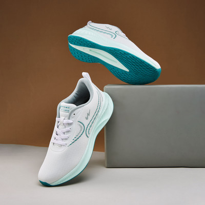 CAMPUS SLAKE Men's Sports Shoes | Memory Extra Bounce Insole | Mesh Upper | Lace-Up Running Shoes For Men(White , 6)