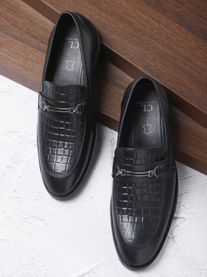 CARLTON LONDON Slip On For Men(Black)