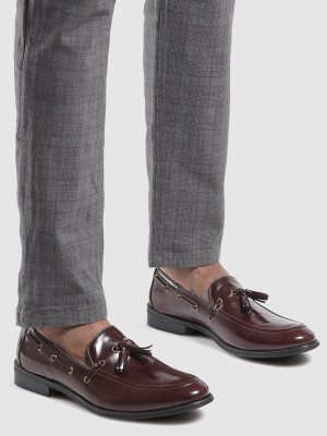 HATS OFF ACCESSORIES Formal Loafers For Men(Burgundy)