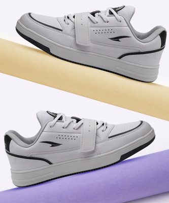 asian Jasper-10 White Sneakers,Casuals,Loafers,Stylish Sneakers For Men(White, Grey , 8)