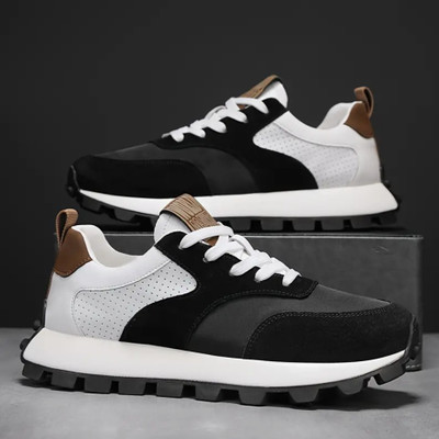 Labbin Casual Sneakers Chunky Trending Shoes For Boys And Men Sneakers For Men(Black , 6)