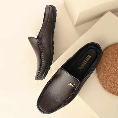 KILLER Stylish Comfortable Textured LightWeight Drapper Loafers For Men(Brown , 10)