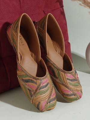 Denill Bellies For Women(Beige , 5)