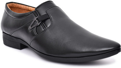house of common Formal Mocasin Slip On For Men(Black , 8)