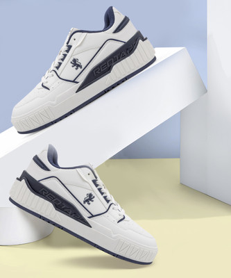 RED TAPE Casual Sneaker Shoes for Men | Soft Cushioned Insole, Slip-Resistance Sneakers For Men(White, Blue , 9)