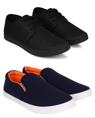 Free Kicks Combo Of 2 Shoes FK-205 & FK-Fitman Sneakers For Men(Blue, Black , 6)