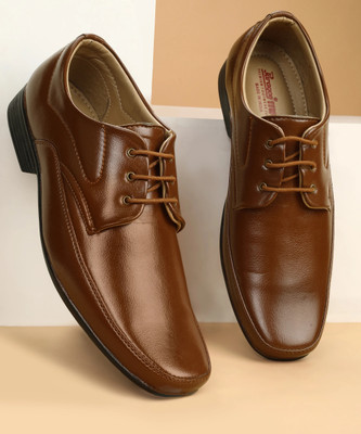 Paragon Formal Shoes |Comfortable Soft Cushioned Footbed|Office Wear Derby For Men(Tan , 7)