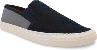 Ramani Slip On Sneakers For Men(Navy, Grey , 7)