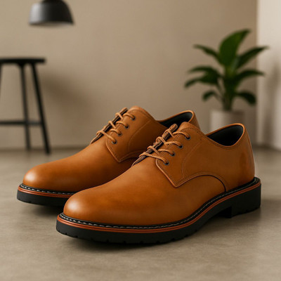 AMZ TRADE Redstripe Tan Formal Shoes Outdoors For Men(Tan , 9)