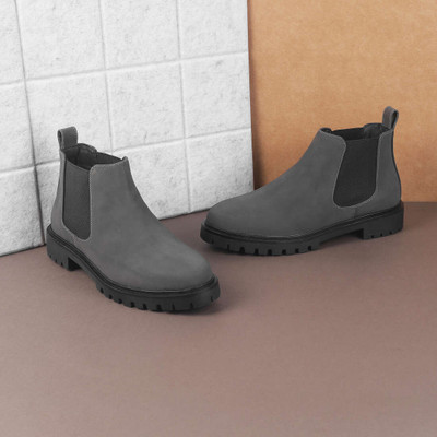 METRO Boots For Women(Grey , 8)