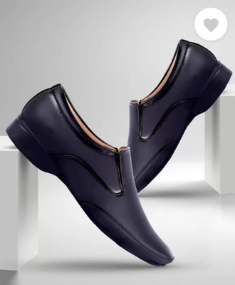 Aaeshu Men and stylish comfortable black color formal shoe Slip On For Men(Black , 10)