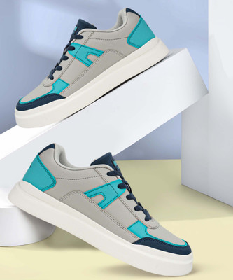 JQR STYLE-007 Sneakers For Men(Grey, Blue , 8)