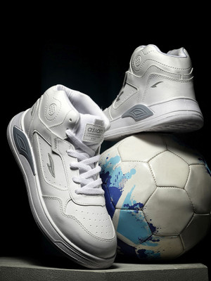asian Casual Sneaker Shoes For Men|| Soft Cushioned Insole || Moscow-12 High Tops For Men(White , 8)