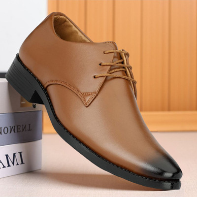 Zixer Lace Up For Men(Tan , 9)