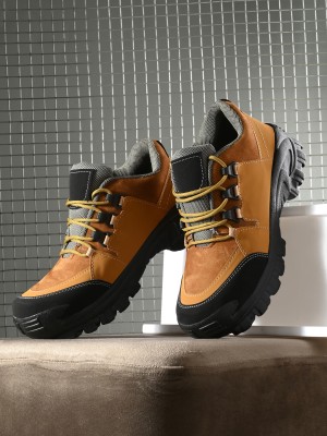 KARADDI Premium Quality | Outdoor Comfort Boots For Men(Tan , 7)