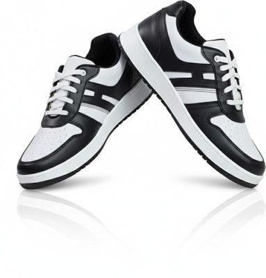 Nextoees Casuals For Men(Black, White , 8)