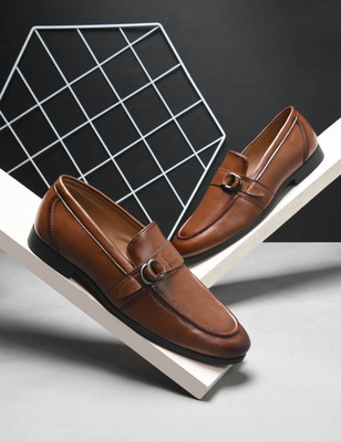 Wave Walker WW-PUNCH Loafers For Men(Tan , 9)