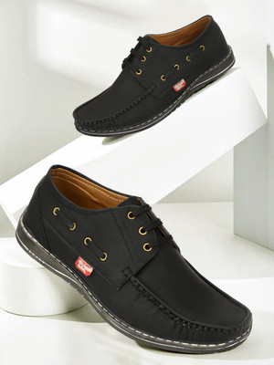 GULASS WICK Men Derby Casual Shoes Loafers For Men(Black , 7)