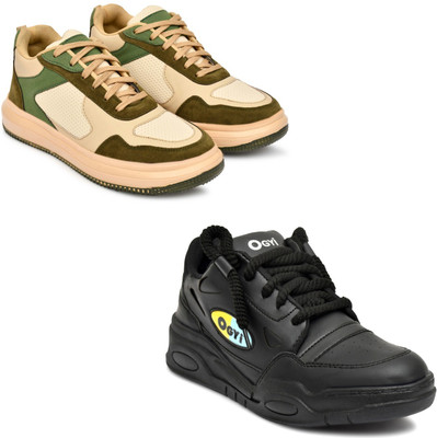 Hida Comfort Fit Sports Shoes for Gym & Outdoor Wrestling Shoes For Men(Green, Black , 6)