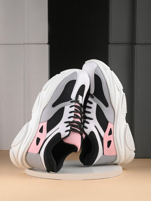 Roadster Women Black Colourblocked Chunky Casual Outdoor Sneakers Sneakers For Women(Black , 8)