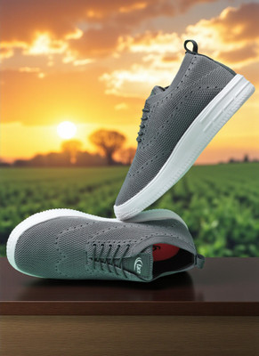 Face Walking Shoes For Men(Grey , 6)