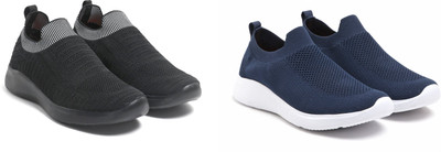 Face Stylish Sports Shoes for Men – Ideal for Running, Gym & Training Sneakers For Men(Navy, Black , 8)