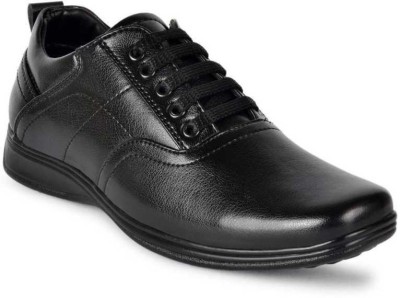 amble Synthetic Leather |Lightweight|Comfort|Summer|Trendy|Walking|Outdoor|Daily Use Lace Up For Men(Black)