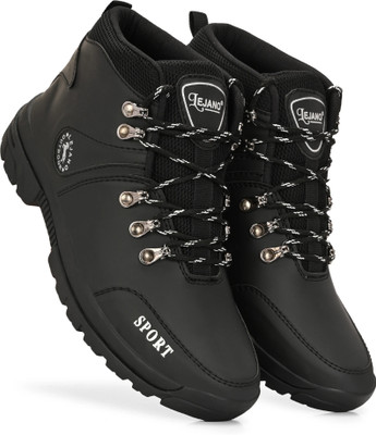 lejano High Tops For Men(Black, White , 10)