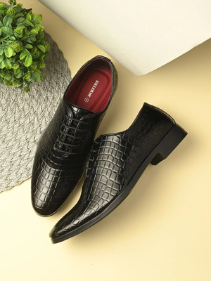 KILLER Elegent Premium Office Wear Synthetic Leather Formal Derby For Men(Black , 8)