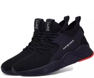 BOKZZON Trendy shoes for men sports – stylish running shoes for men daily use Running Shoes For Men(Black , 6)