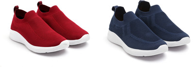 Face Stylish Sports Shoes for Men – Ideal for Running, Gym & Training Sneakers For Men(Red, Navy , 9)