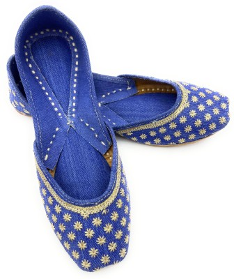 APNI JUTTI Indigo Chic Party Wear For Women(Blue , 7)