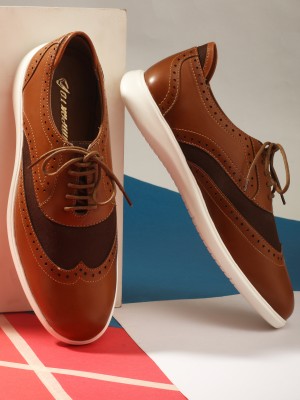 Impakto Brogues For Men(Tan , 7)