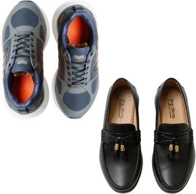 Plama Stylish Casual Shoes for Men – Perfect for Daily Wear Casuals For Men(Navy, Black , 8)