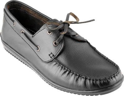 TZARO Boat Shoes For Men(Black , 10)