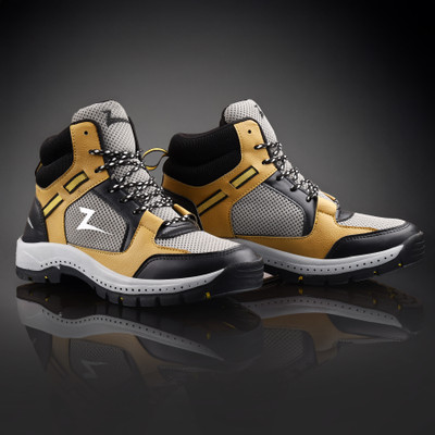 Zixer Trendy Hiking Casual Boots Anti-Slip// 360-Cushioned Lightweight High Neck Shoes High Tops For Men(Yellow , 10)