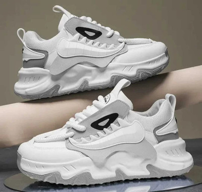 LAXYASH WHITE SHOES PREMIUM QUALITY SNEAKERS Sneakers For Men(White , 10)