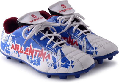 PIPILIKA ARGENTINA Football Shoes For Men(White, Blue , 6)