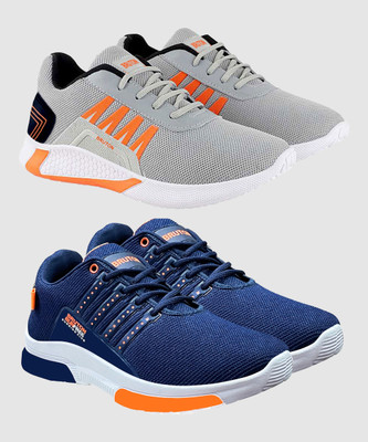 BRUTON 2 Combo Sneaker Shoes Sneakers For Men(Blue, Grey , 7)