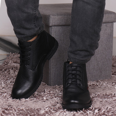 RED CHIEF Forge High-Top Formal Boots Lace Up For Men(Black , 7)