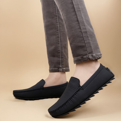 T-ROCK Stylish And Comfortable Men's Shoes Perfect for Every occasion Loafers For Men(Black , 7)