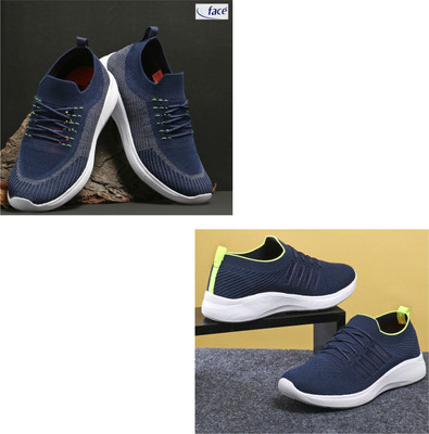 Face Stylish Sports Shoes for Men – Ideal for Running, Gym & Training Sneakers For Men(Navy, Navy , 7)