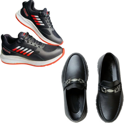 Plama Stylish Casual Shoes for Men – Perfect for Daily Wear Casuals For Men(Black, Black , 6)