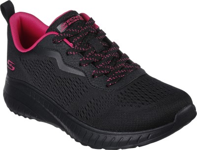 Skechers BOBS SQUAD CHAOS - COSMIC FEEL Walking Shoes For Women(Black , 3)