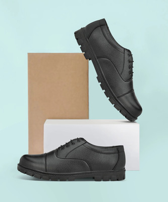 RED LIONS Men's Oxford Police shoes Lace Up For Men(Black , 6)