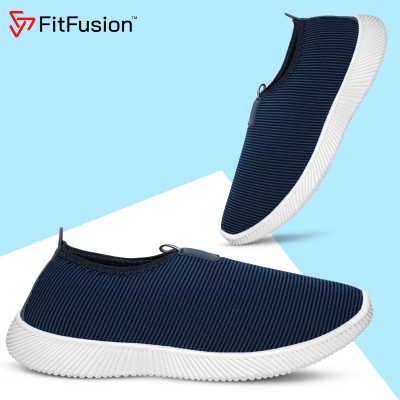 FitFusion FitFusion Stylish & Comfortable Breathable Daily Use Walking Shoes For Women Slip On Sneakers For Women(Navy , 8)