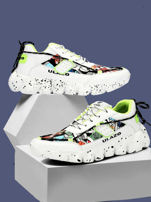 Ulazo Outdoor Trendy Lightweight Casual,Canvas Stylish Sport/Gym/Traning Badminton Shoes For Men(Green , 9)