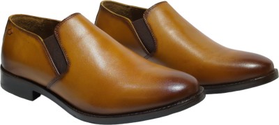 Feet First Genuine Leather Formal Slip-on Loafer Loafers For Men(Tan , 10)