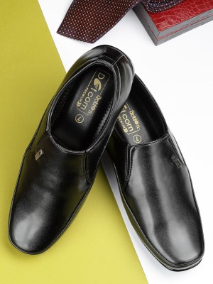 action PREMIUM 202 Lightweight, Comfortable, Trendy, Stylish, Formal Shoes Slip On For Men(Black)