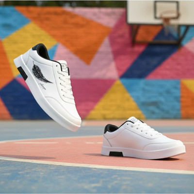 jootiyapa Premium Trending Best Selling Comfortable & affordable Gen Z shoes For Men Sneakers For Men(White , 10)